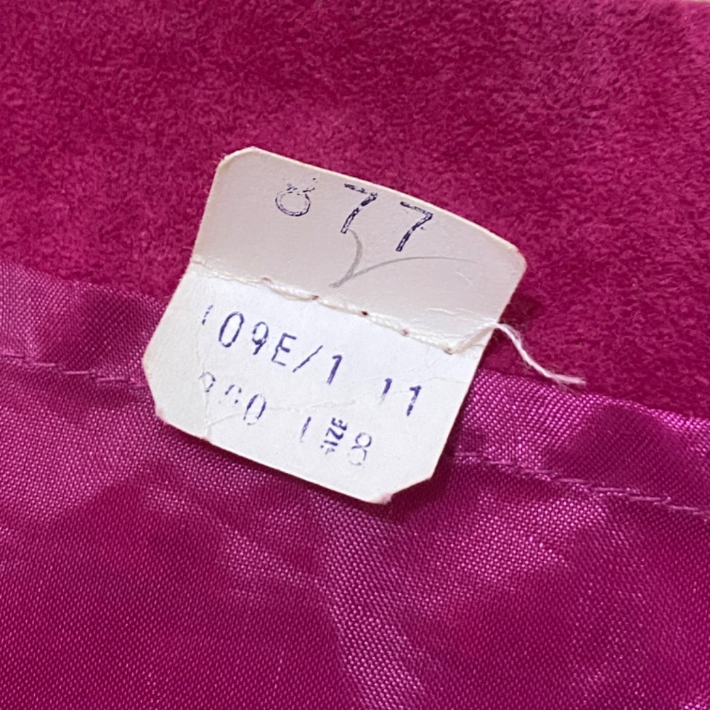 Lilli Ann Vintage Dress 1970s Magenta Dress Raspberry Pink Ultrasuede Minx vibe - Picture 11 of 12